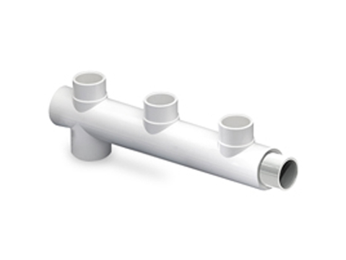 Coletor 3 Vias Pvc Pressão Enc B/Lateral S/Notub 63 Branco HIDROTEN