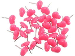 Alfinetes Fotográficos Em Formato De Coração Rosa Da Vanzack, 100 Unidades, Em Metal E Resina, Ideais Para Decoração De