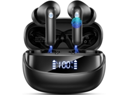 Fones Bluetooth 5.3, 35h, bass profundo, cancelamento de ruído, driver 13mm, à prova d'água, sem marca