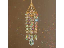 Apanhador de Cristal, Sino de Vento Suspenso, Apanhador de Sol Dourado Feito À Mão com Efeito Arco, Íris BRILVIBERA