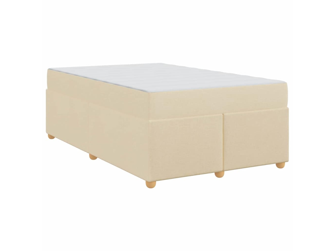 Conjunto 1 Cama Moderna Vidaxl Creme Tecido (120 X 200 Cm)