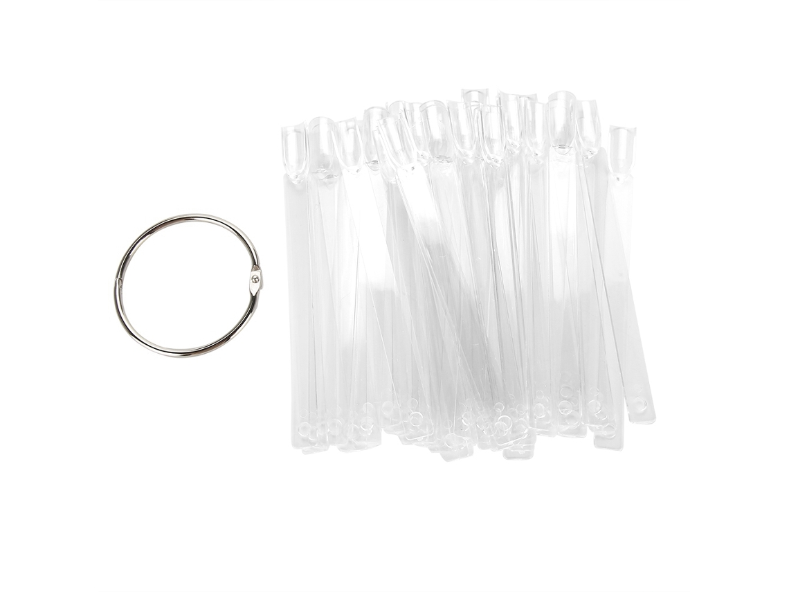 100pcs Paleta De Dicas De Unha Falsa Em Forma De Vento Para Manicure Display Transparente