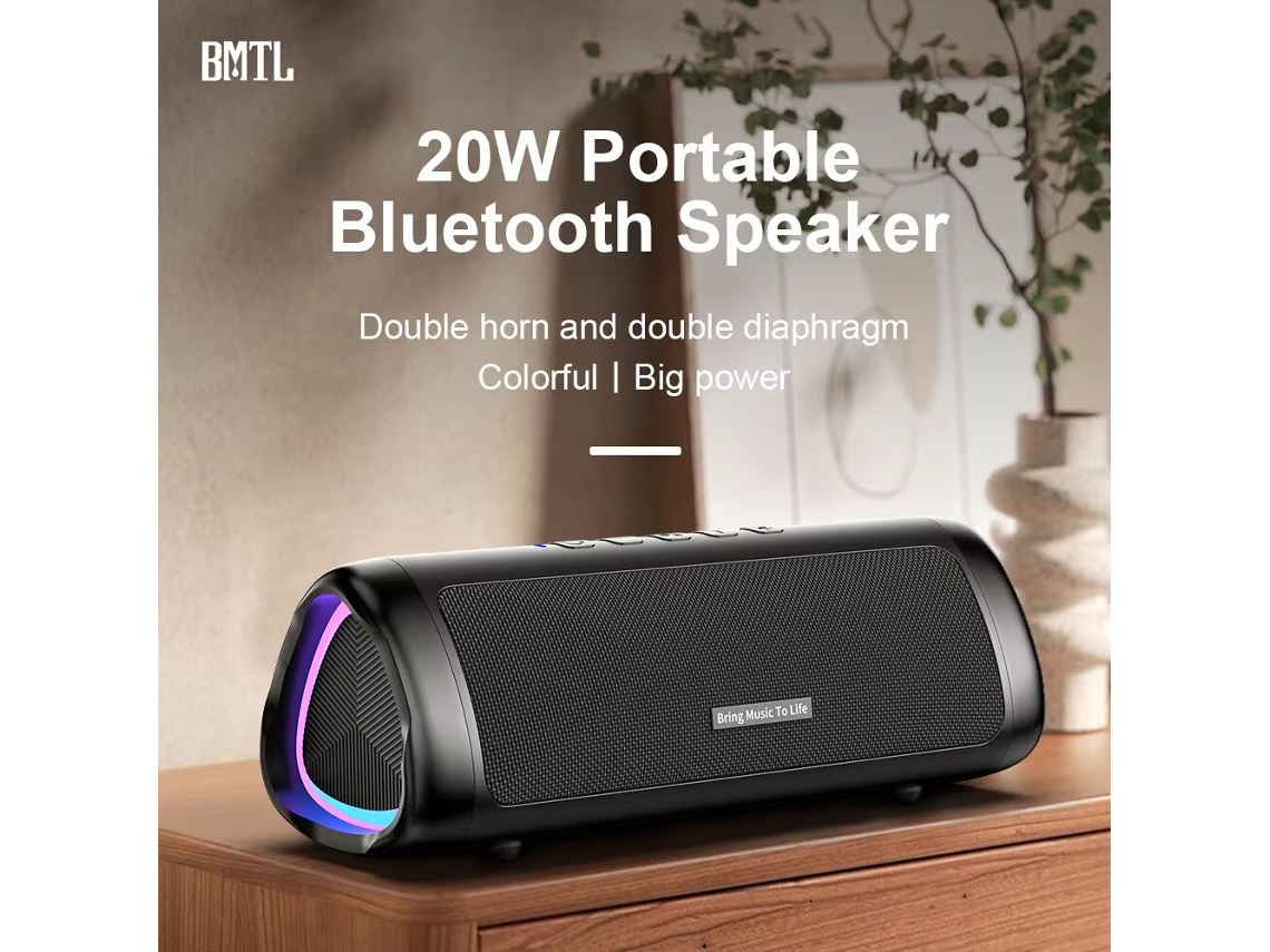 Coluna Bluetooth Xdobo Bmtl De 20 W, Coluna Portátil, Controladores Duplos De 52 Mm, Diafragma Duplo Para Sepulturas, Luz Rgb Tws 2500 Mah, Chamadas Mãos Livres