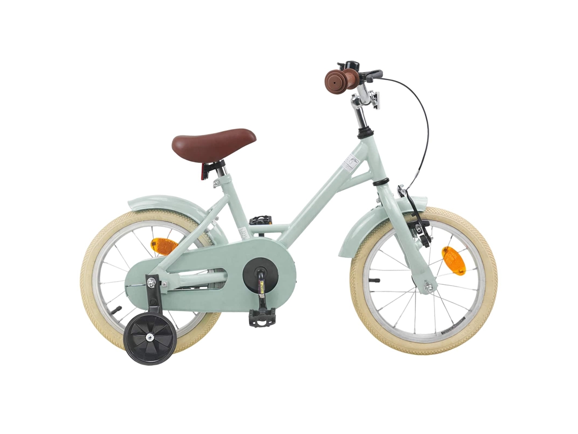 Vidaxl Bicicleta Infantil 14 Polegadas para 3 a 5 Anos Verde Claro