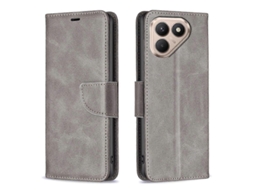 Capa Tkdaddy Para Tecno Pova 7 Ultra 5g, Capa De Couro Pu À Prova De Choque Com Compartimentos Para Cartão, Cinza