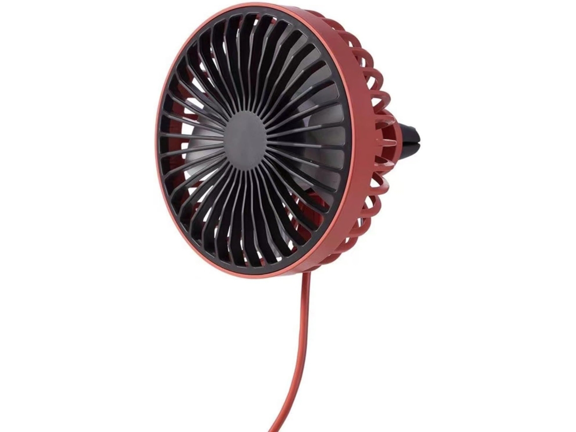 Ventilador Usb Para Carro Com Luz Noturna Giratória De 360 Graus -