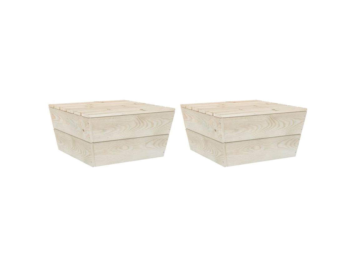 Maison Exclusive - Messa De Jardim 2 Pcs 60x60x30 Cm Madeira De Abeto Impregnada