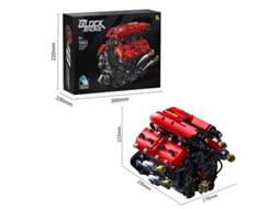 Modelo de bloco de montagem de motor de supercarro com esteira móvel MDUG (t5011)