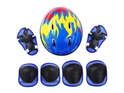 Omni-7 Piezas/conjunto Equipo De Protección Infantil Con Casco Ajustable, Rodilleras, Codos Y Muñequeras Para Patines En Línea