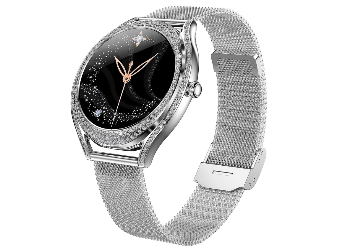 Relógio inteligente V66 1,28 polegadas Bluetooth 5.0 com pulseira de aço VONKELIOS