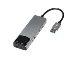 Placa De Som Externa Usb 6 Em 1 Para Computador, Placa De Som Multifuncional Compatível Com Laptop Slowmoose