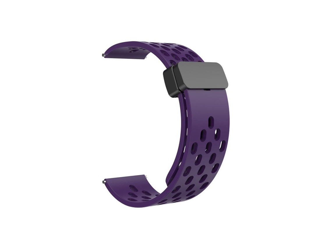 Pulseira Magnética De Silicone Gt6 Com Furos Para Huawei Gt5, Samsung Galaxy Watch6, Xiaomi S4, Mi Band 9pro, Redmi Roxa