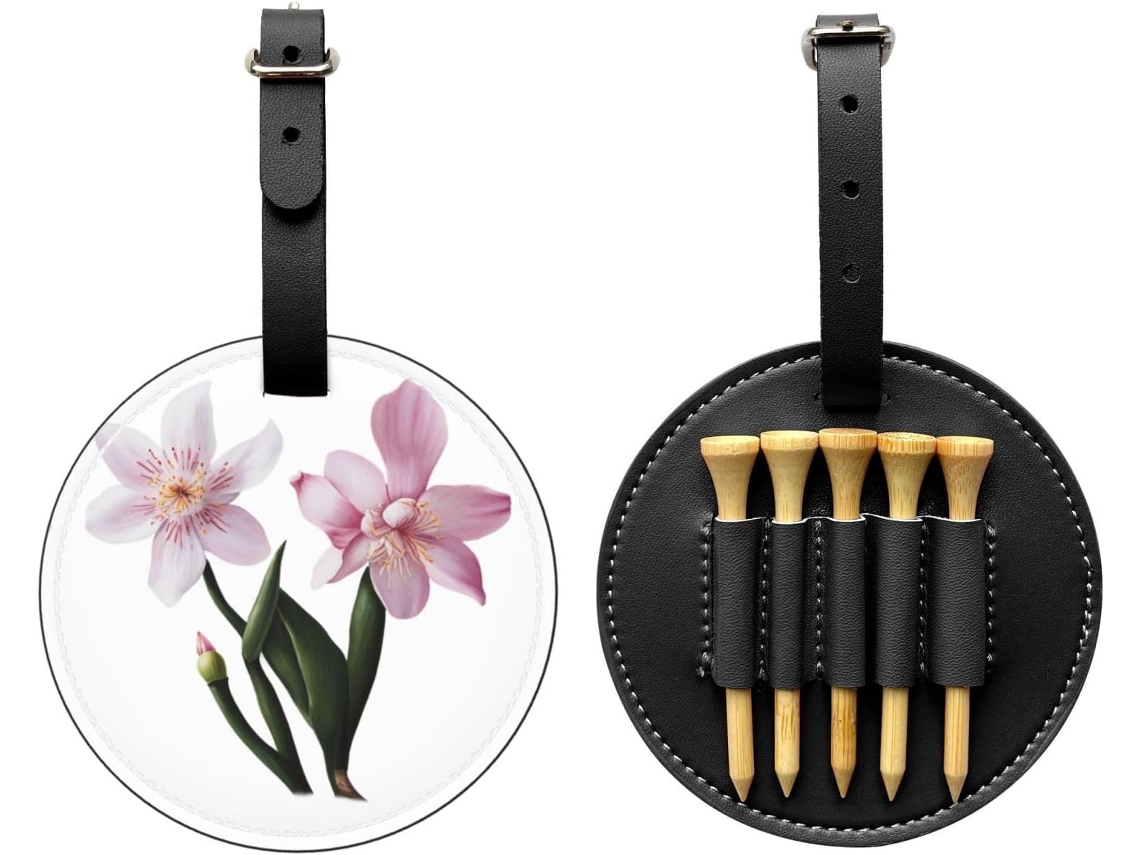 Bolsa para Tees de Golfe Pink Lily, Preta | S/MARCA