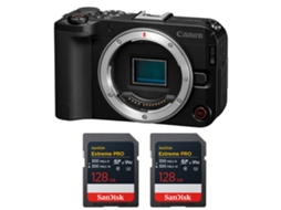 Eos R50 V + 2 Sandisk 128gb Extreme Pro Uhs ii Sdxc + Ebook “20 Dicas para Fotos Que Impressionam” CANON