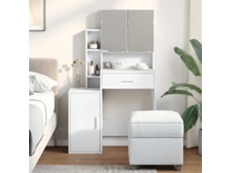 Vidaxl Toucador Com Armário 80x35x132 Cm Cor Branco