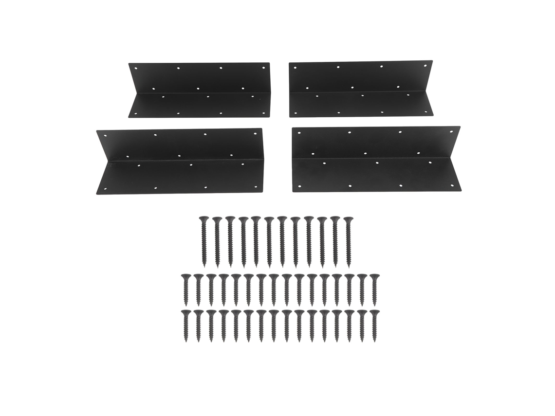 4pcs Suportes De Canto De Cama Jardim Aço Ajustáveis 20 24 Polegadas