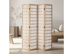 Biombo Japonês Dobrável 4 Painéis De 1620 X 1700 X 18,5 Mm, Cor Madeira Vevor