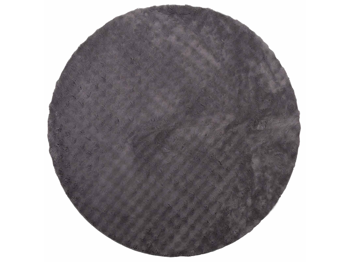 Conjunto 1 Tapete Interno Vidaxl Antracite Poliéster (ø 120 Cm)