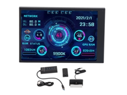 Aetheria tela Mini Usb Ips 3,5 Polegadas para Pc com Exibição de Temperatura e Rotação 360° Tipo C