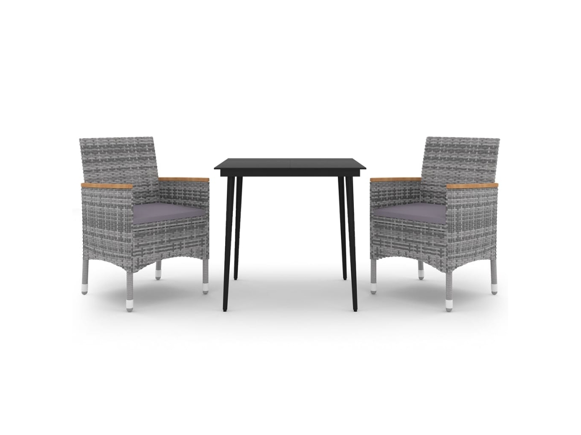 Garden Dining Set, Garden Dining Sets Vidaxl Cinzeto Rattan / Vime (80 Cm Table Length)