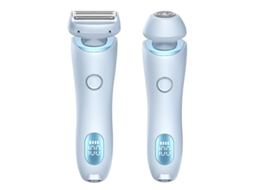 Depiladora, 2 in 1 Aparador de Pelos Feminino, Recarregável Via Usb, Aparador de Biquíni SPQMENT (azul Claro)