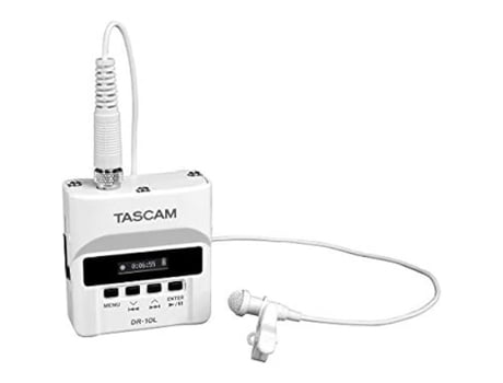 Gravador De Áudio Tascam Dr 10lw Microfone De Lapela Controle Automático Filtro De Corte De Graves