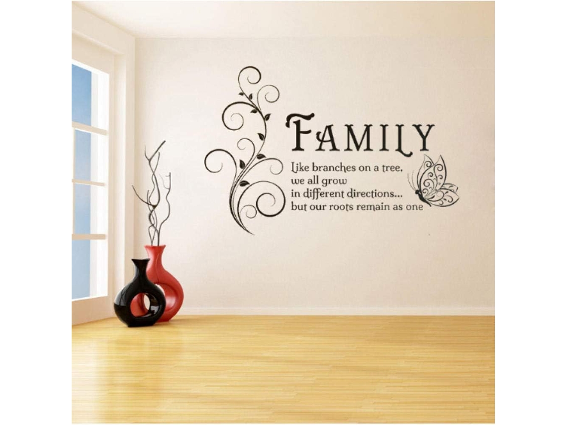 Branche De Style Salão Familiar Papillon Papillon Adesivos Muraux Décoration De La Maison Vinyle Décoration Étanche Chambre Art Mural 66x42cm