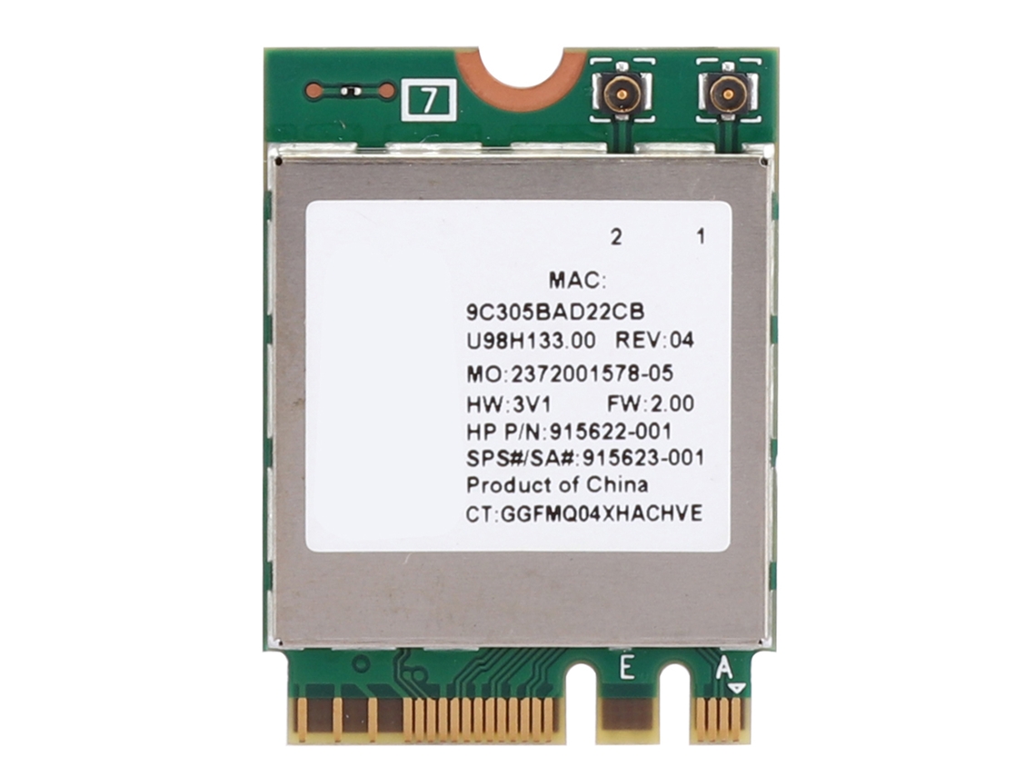 Placa De Rede Rtl8822be Dual Band M.2 Placa Wifi Com Suporte A Bluetooth 4.2
