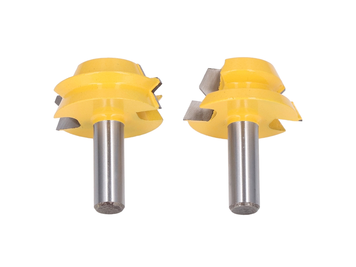 2pcs Broca De Fresadora De Tenão Octaédrica Em Aço 45 Com Revestimento Ptfe Para Carpintaria