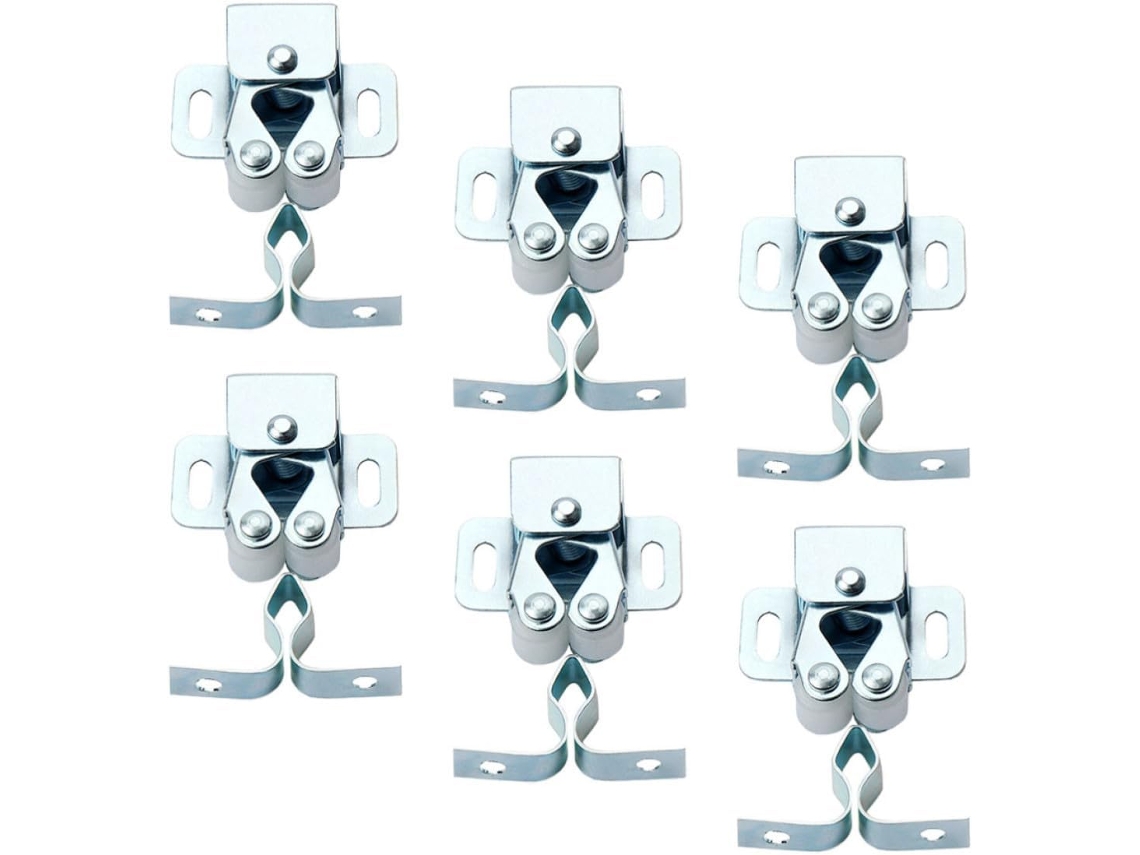 Fechos De Rolete Com Esfera Metálica Galpada, Fáceis De Instalar, Conjunto De 6 Peças Para Portas Armários, Alta Dureza