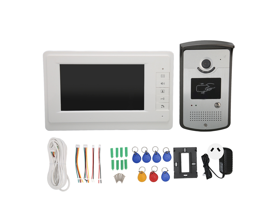 Sistema Controle Porta Câmera Lcd Tft 7in Visão Noturna