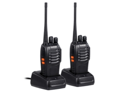 Aetheria walkie Talkie Baofeng Bf 888s 2 Pacotes Rádios de Dois Way Profissionais com Fones de Ouvido e Base de Carga