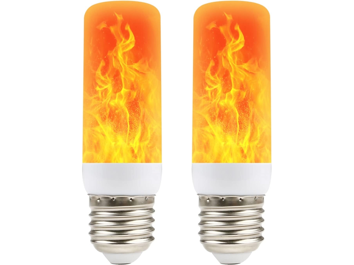 Lâmpada de Chama- Lâmpadas com Efeito- Lâmpada Led E27, com Luz Intermitente, 4 Modos de Iluminação BRILVIBERA
