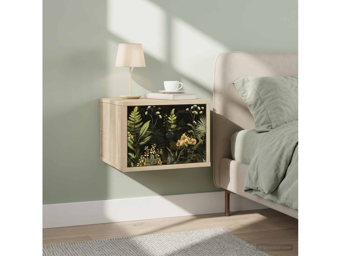 Vidaxl Armário De Cama Montado Na Parede Rhenen Carvalho Sonoma