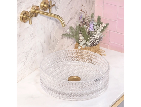 Lavatório De Apoio Rea Cristal 35 Transparent