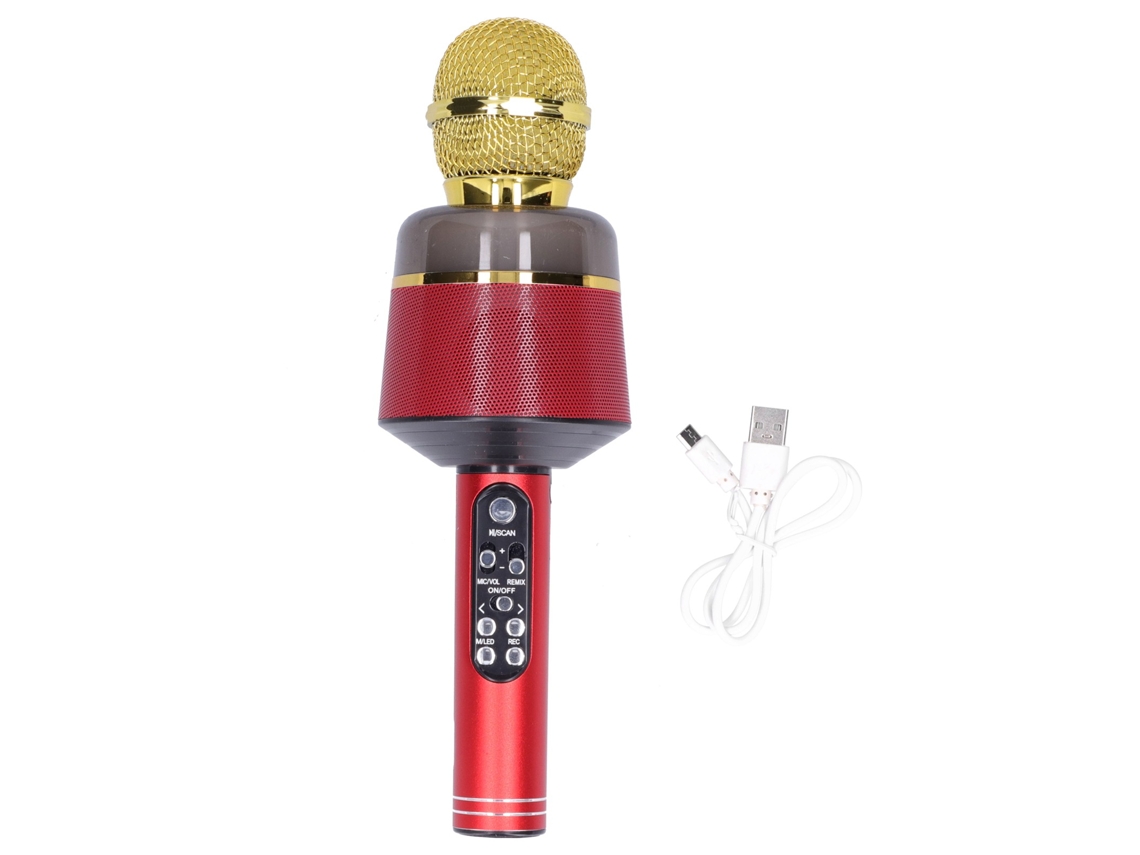 Microfone Bluetooth Wireless LAXISCREED para Ktv com Carregamento Usb