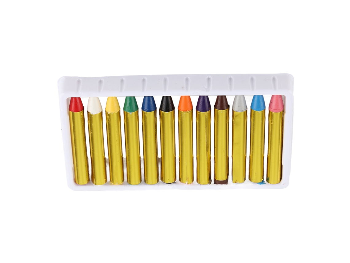 Lápis De Cor Corporal E Facial 12 Cores Para Pintura