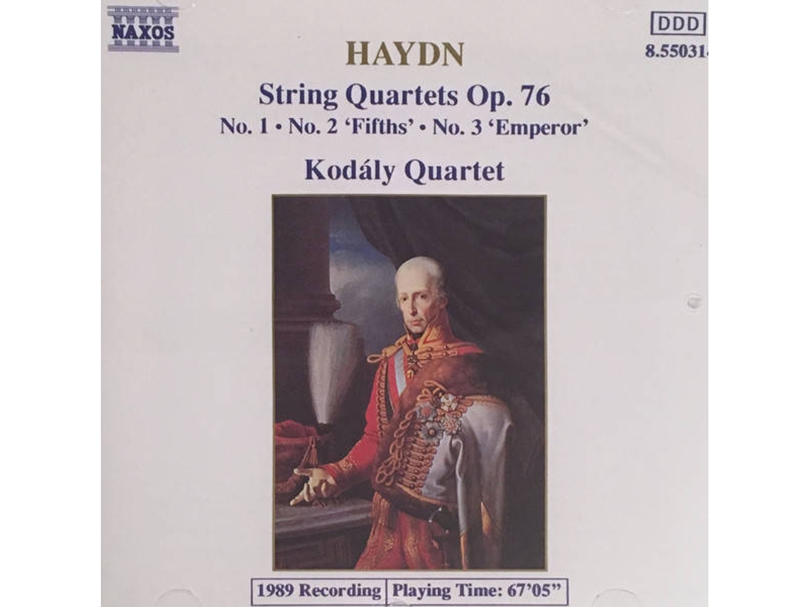 CD String Quartets Op. 76, No. 1, No. 2Fifths, No. 3Emperor
