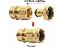 Conector Para Mangueira, Em Cobre, Para Sistemas De Rega, Depósitos E Tubagens Exteriores, Ligação Segura, Prática E Resistente A Fugas