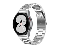 Bracelete Universal para Samsung Galaxy Watch 4 com Cabeça Plana e Três Contas Prata XIAOMOYU (40mm/44mm)