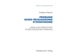 Livro Probleme Sozio-okologischer Systemtheorie De Andreas Metzner (alemão)