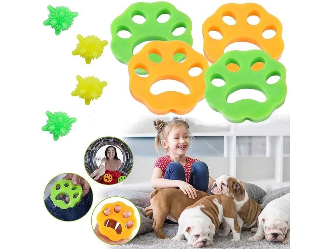 Pacote de 8 bolas anti-pêlos para máquina de lavar - ZHUODIKE - Acessórios para máquina de lavar - Branco ZHUODIKE
