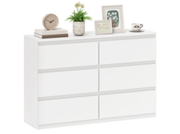 Cômoda Com 3 Gavetas, Móvel Moderno Para Arrumação No Quarto, Branca.