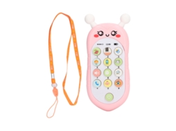 Mali brinquedo Telefone Bebê Abelha com Música para Educação Infantil e Dormir Rosa com Cordão