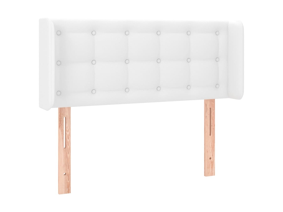 Conjunto 1 Cabeceira De Cama Vidaxl Branco Couro Sintético (93 X 16 X 88 Cm)