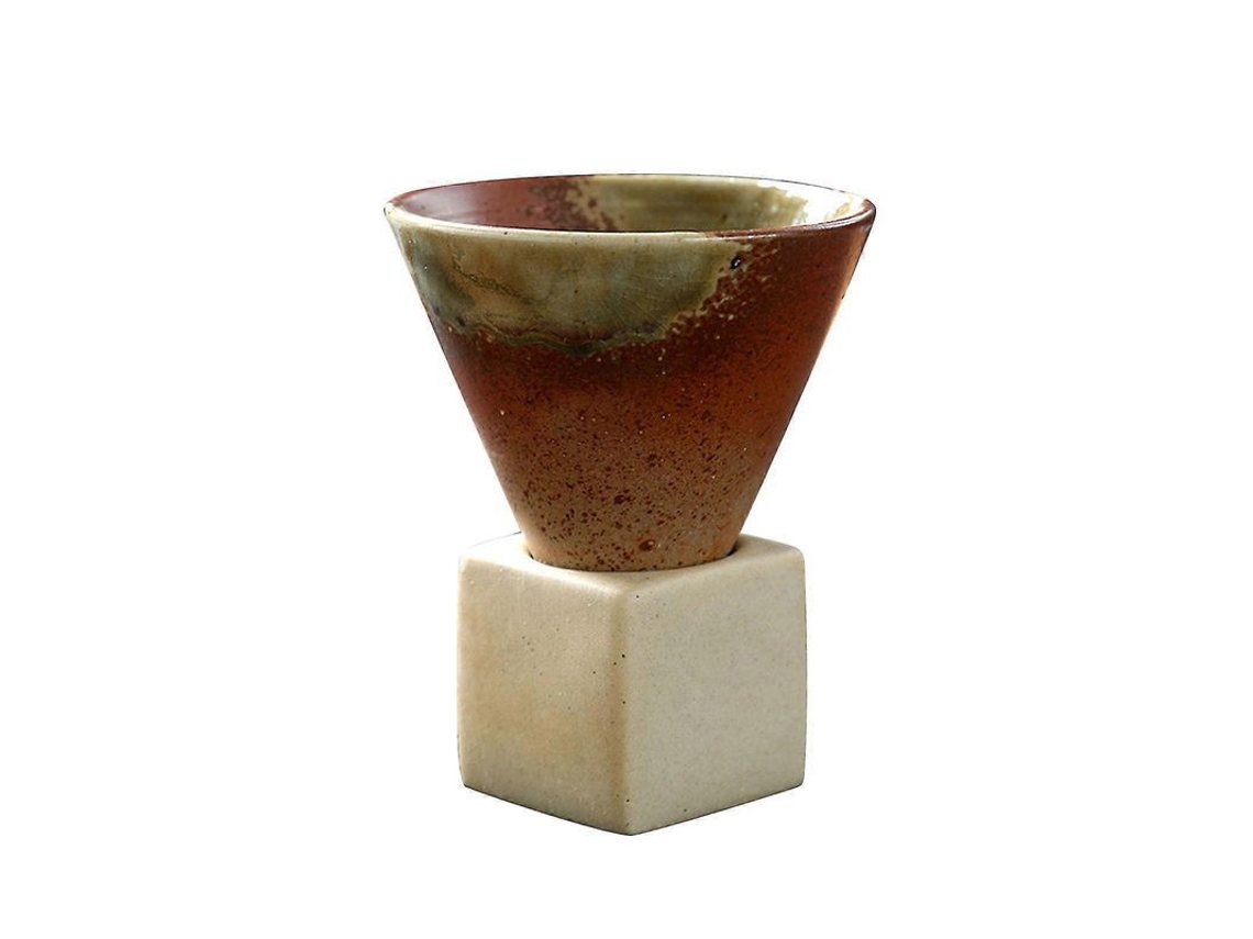 Copo De Café Cerâmica Sem Chumbo, Elegante Japonês, 200ml, Presente Perfeito Para Aniversário E Festivais Marrom