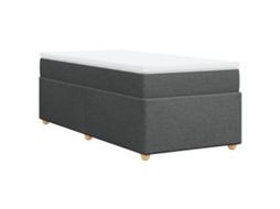 Cama com Molas/colchão 90x190 Cm Tecido Cinza escuro MAISON EXCLUSIVE