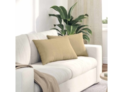 Vidaxl Travesseiros De Sofá 2 Pcs Cinza Verde 60 X 40 Cm