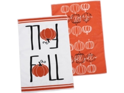 Conjunto De 2 Panos Prato Decorativos Outono Em Microfibra, Absorventes E Multiuso, Ideais Para Lavar Louça Limpar Vayotoy