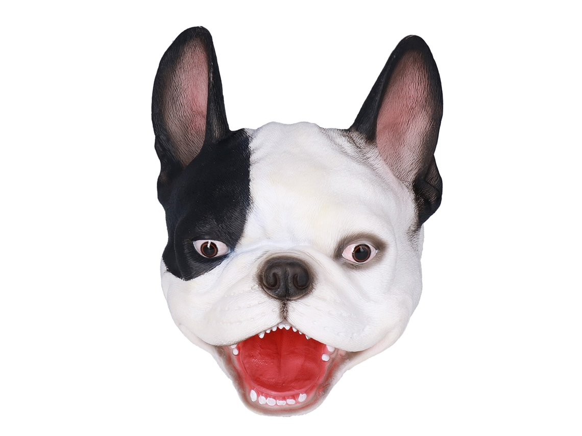 Fantoche De Mão De Cachorro Cute Lifelike Branco E Preto Brinquedo Presente Aniversário